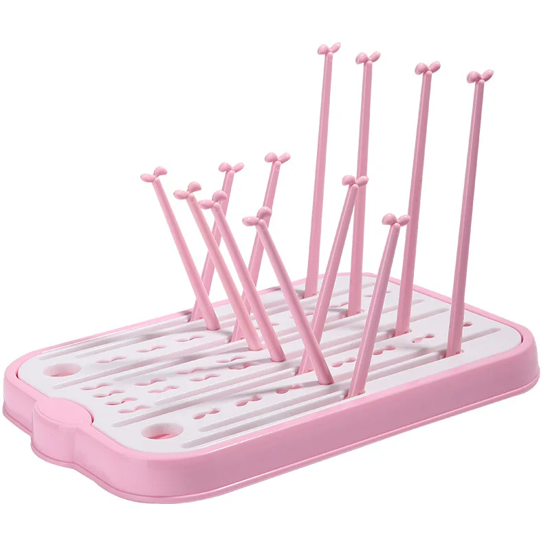 Good quality wholesale safety portable folding baby milk water bottle plastic pp drying rack stand style