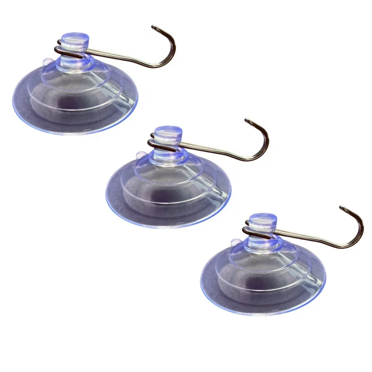 Kitchen Wall Storage Holder Adhesive Sucker Suction Hooks Sets Strong Vacuum Suction Cup with Double Hook for Bathroom