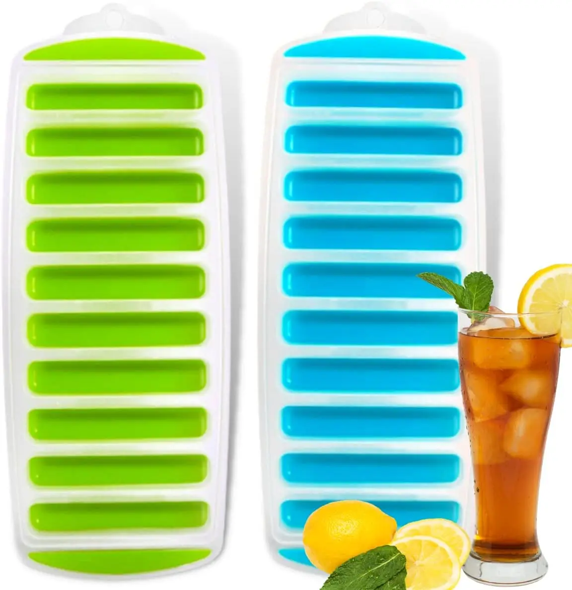 Perfect Ice Cube Sticks Molds for Small Mouth Sport Water Bottles, Bottled Soda, Ice Tube Making Trays
