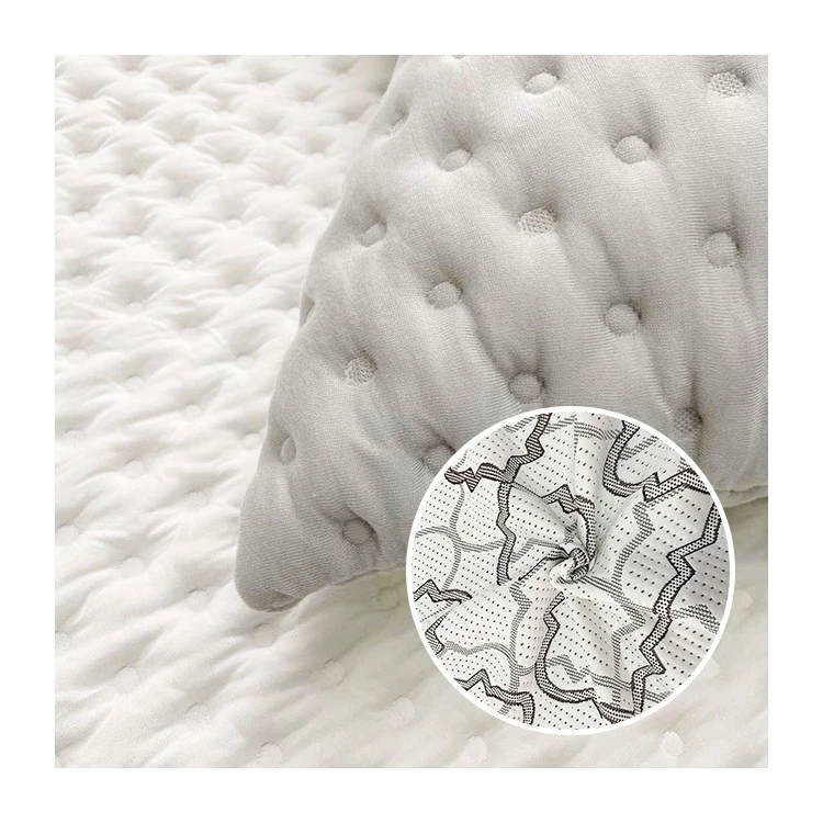 Factory Directly Knitted Jacquard Pillowcase Protector Fabric with Viscose Fiber for Home Textile