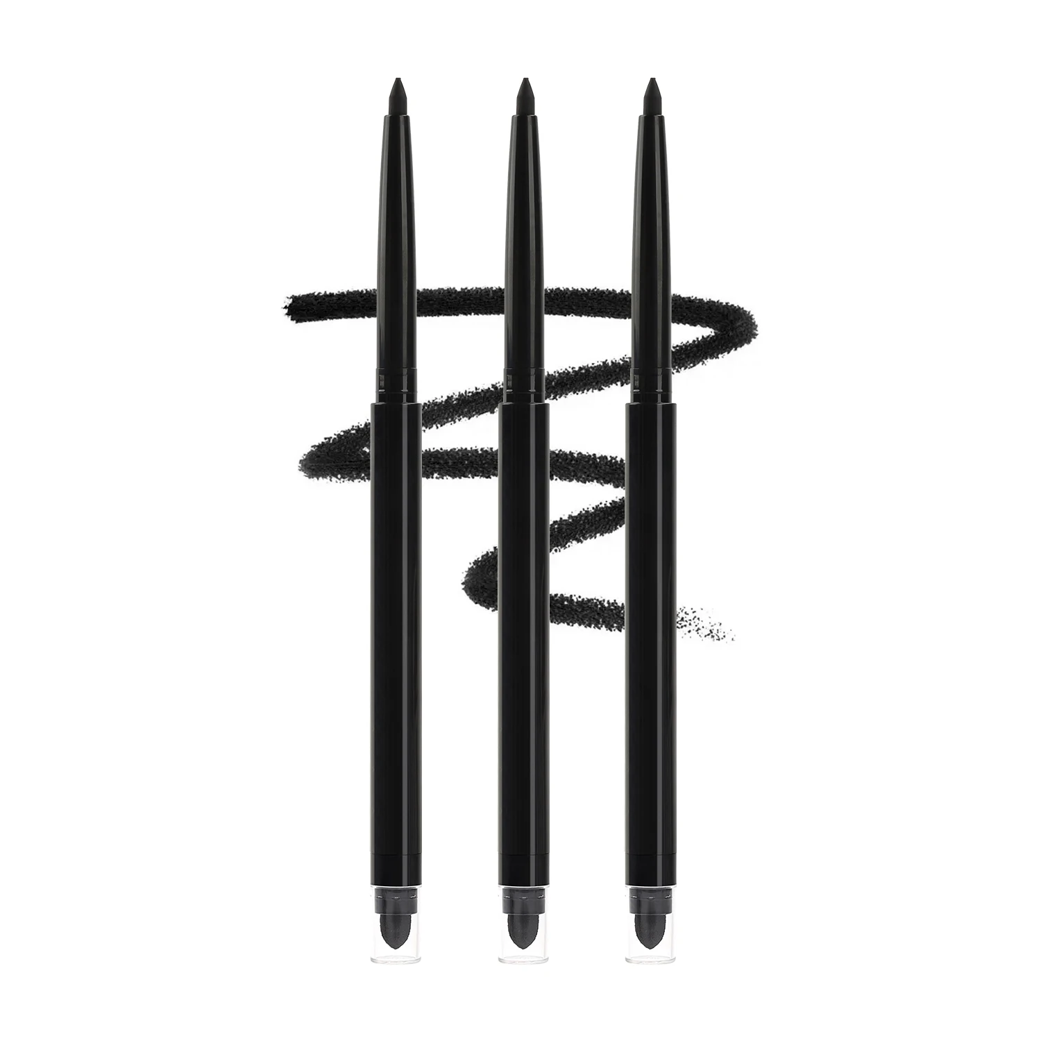 private label makeup waterproof magnetic glitter matte black gel eye liner pen colored black gel pencil eyeliner