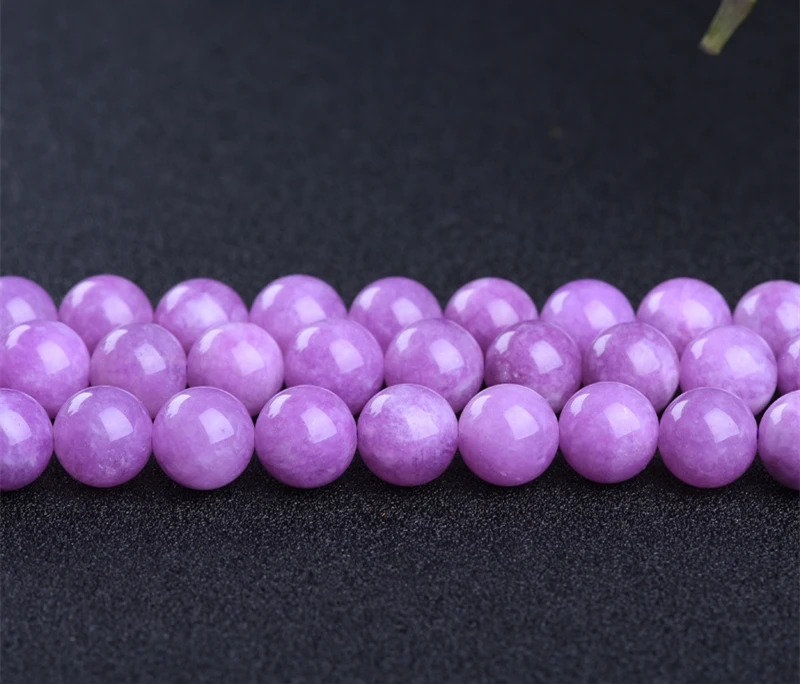 Natural Topaz Stone Natural Stone Supplier Loose Round Beads Dyed Purple Quartz  Purple Mica for DIY Jewelry Making