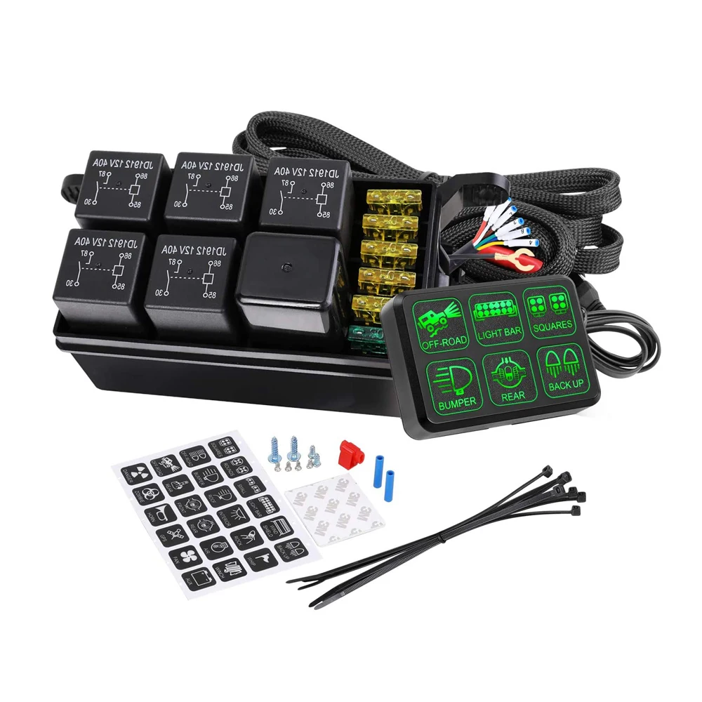 Аксессуары для автомобильных деталей, панель управления переключателем 12 В, панель управления для автомобилей общей модели, коробка управления для бензиновой версии, панель переключателя 6