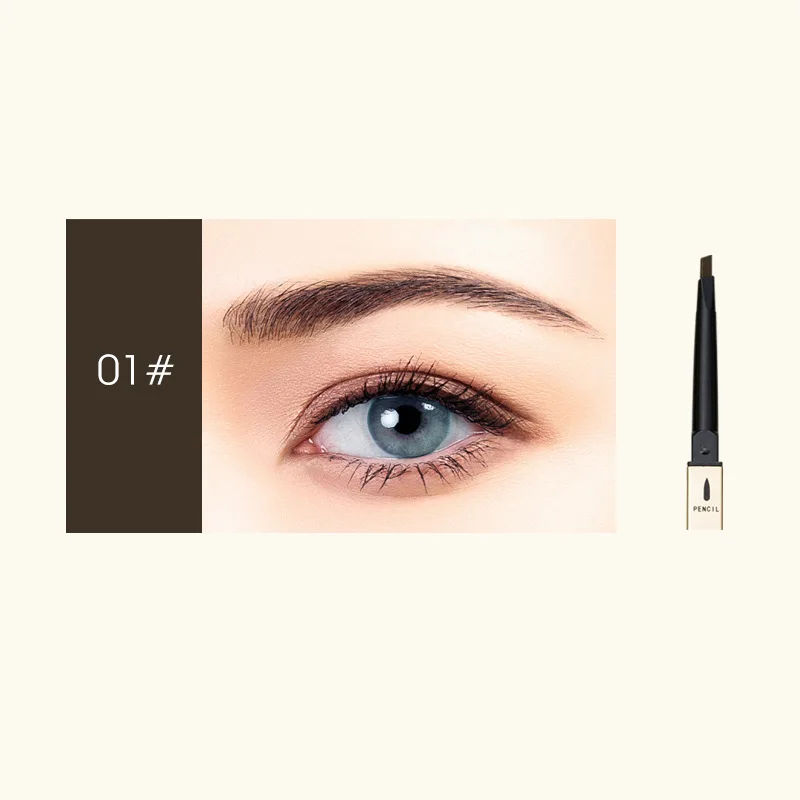 BSimone Double-Ended Ultra-Fine Small Gold Bar Eyebrow Pencil Long-Lasting Waterproof Anti-Sweat Beginners Mineral Box