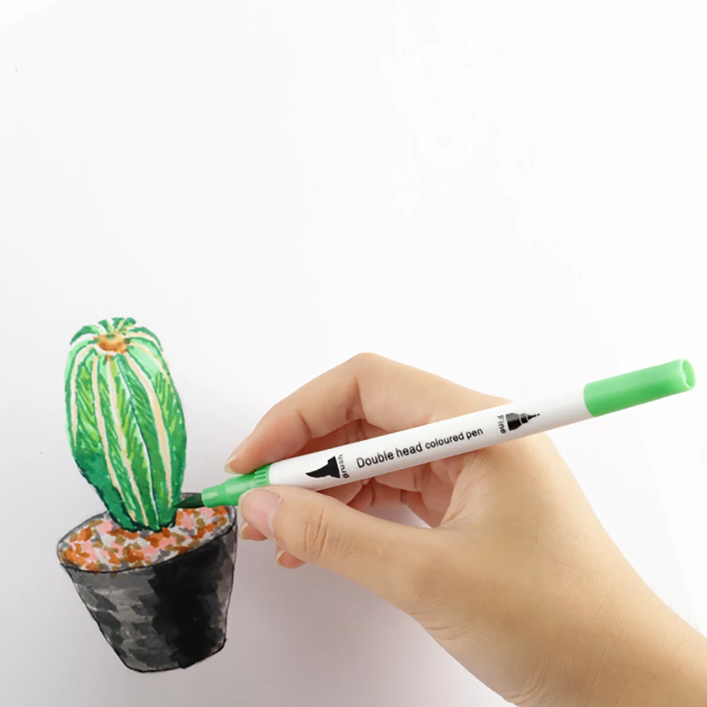 Promotional Watercolor Brush Pen, 100 Colors Brush Dual Tip Painting Water Color Marker Pen Set For Kids