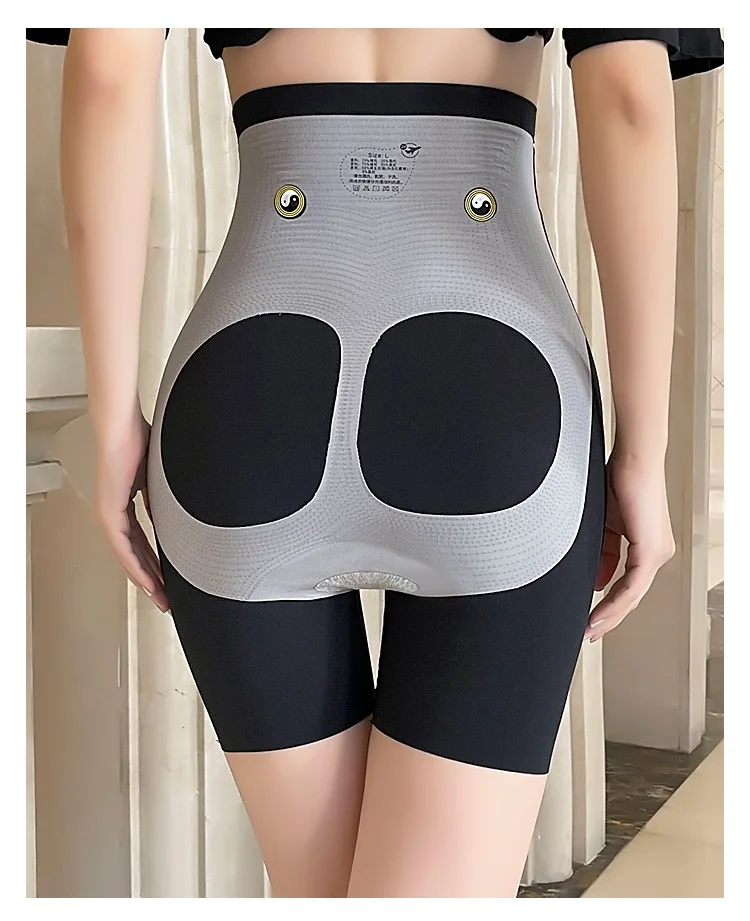 High-waisted large-size post-natal hip lift contorted belly stretch-free panties