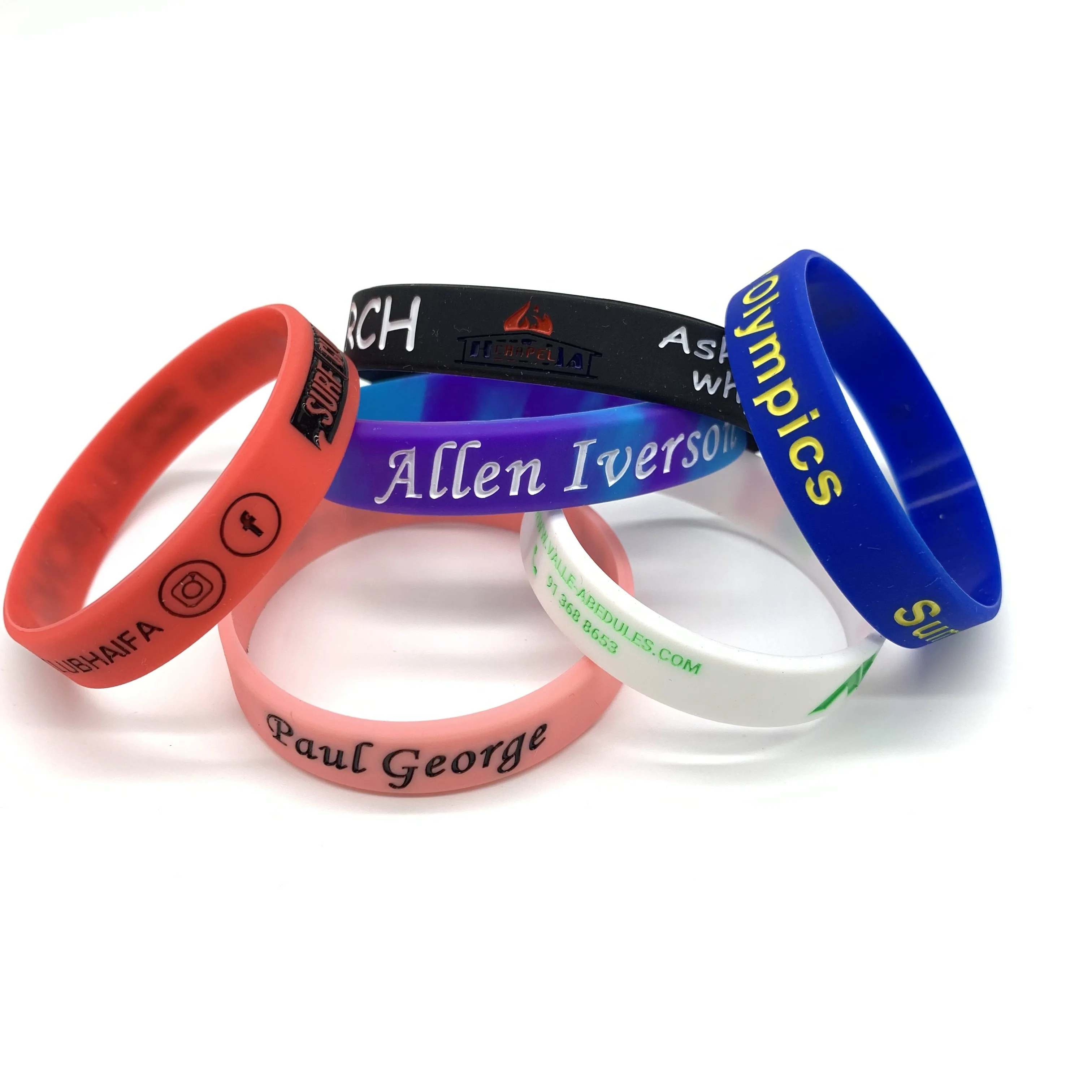 Custom Silicone Bracelets, Make Your Own Rubber Wristbands With Message or Logo, High Quality Personalized Wrist Band
