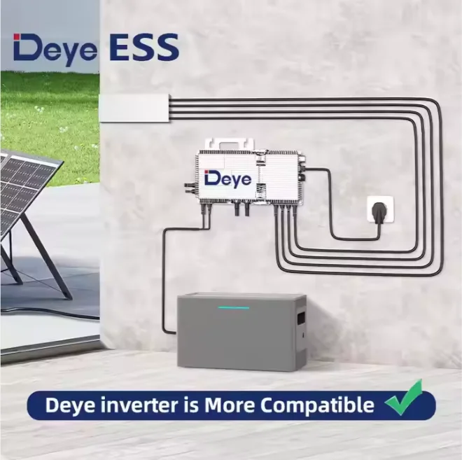 Склад ЕС Deye Ae-fs2.0-2h2 Lifepo4 литиево-ионная Солнечная Мобильная батарея с поддержкой Ups-нагрузки солнечная система хранения