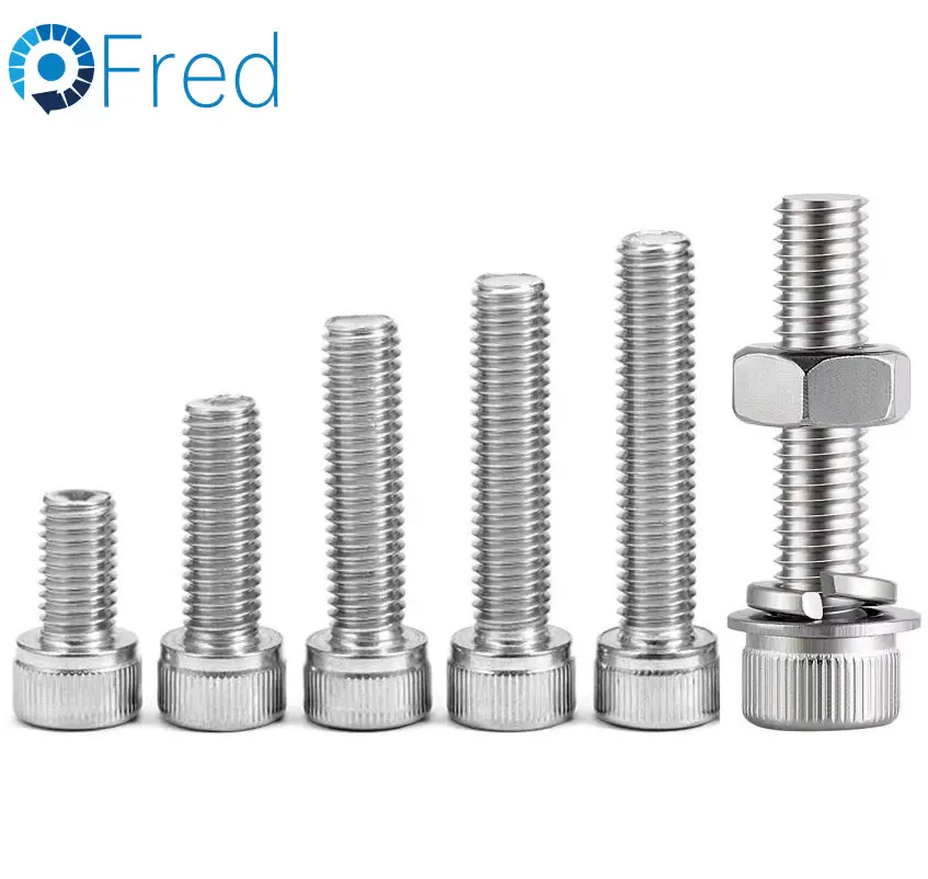 DIN912 Stainless Steel 304 316 Hexagon Socket Cap Screws with Full Thread Button Head for Easy Installation