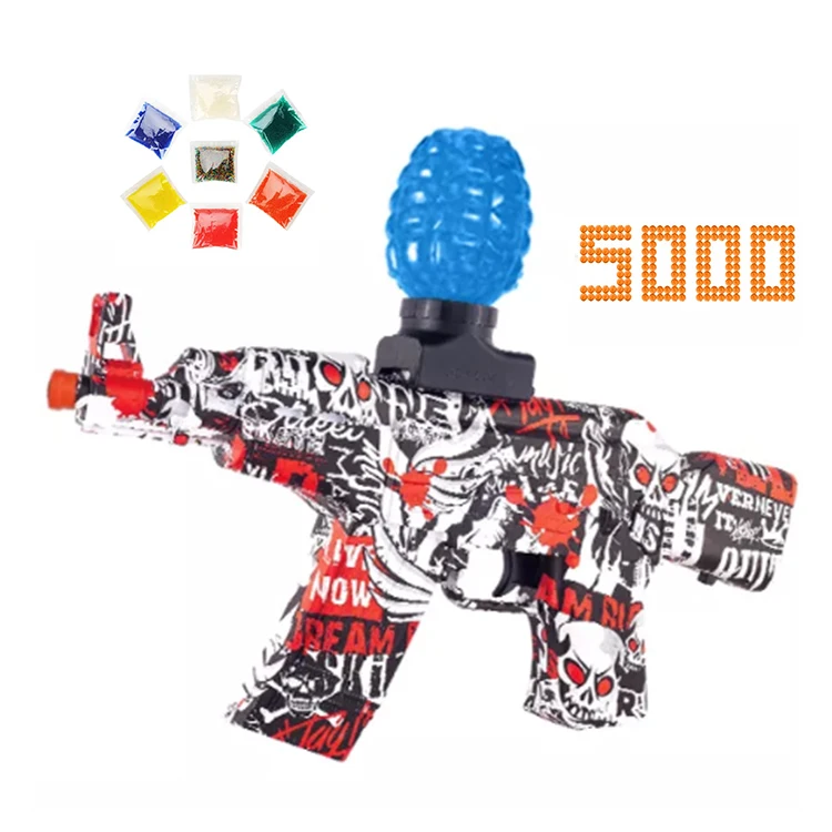 Fully Automatic Gel Water Gun Pistol Ak47 Uzi M416 M4  Electric Splatter Ball Gun Blaster
