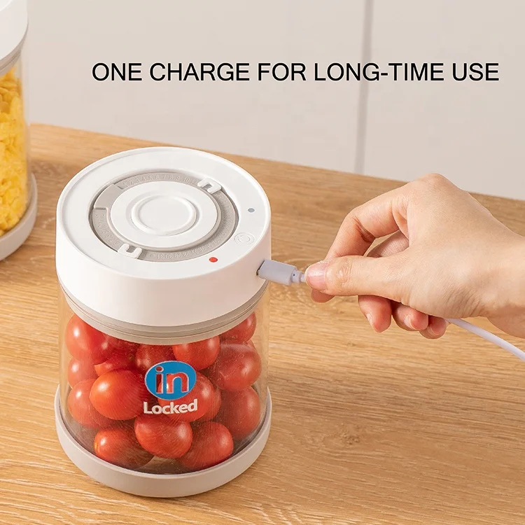 Factory wholesale coffee beans storage jar vacuum container canister with FCC EMC