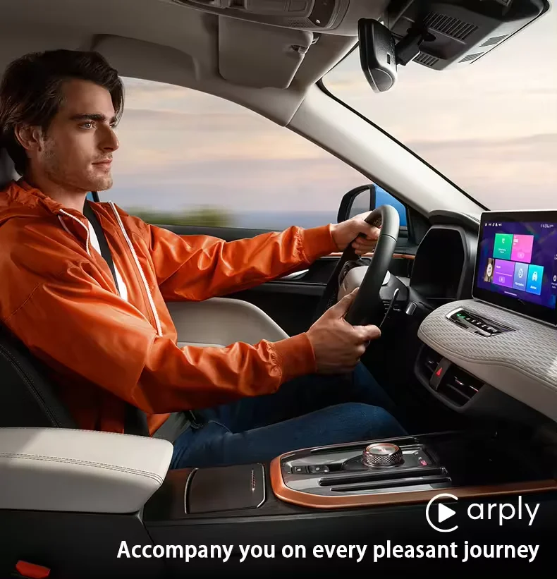 2024 Wireless Carplay Android Auto 2 in 1 Fit Adapter For Aftermarket Android Screen Car Plug and Play