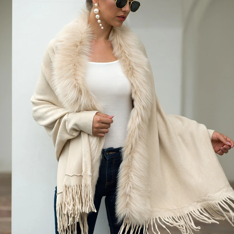 Женская зимняя накидка из искусственного меха, свадебная накидка невесты, шаль для вечеринки