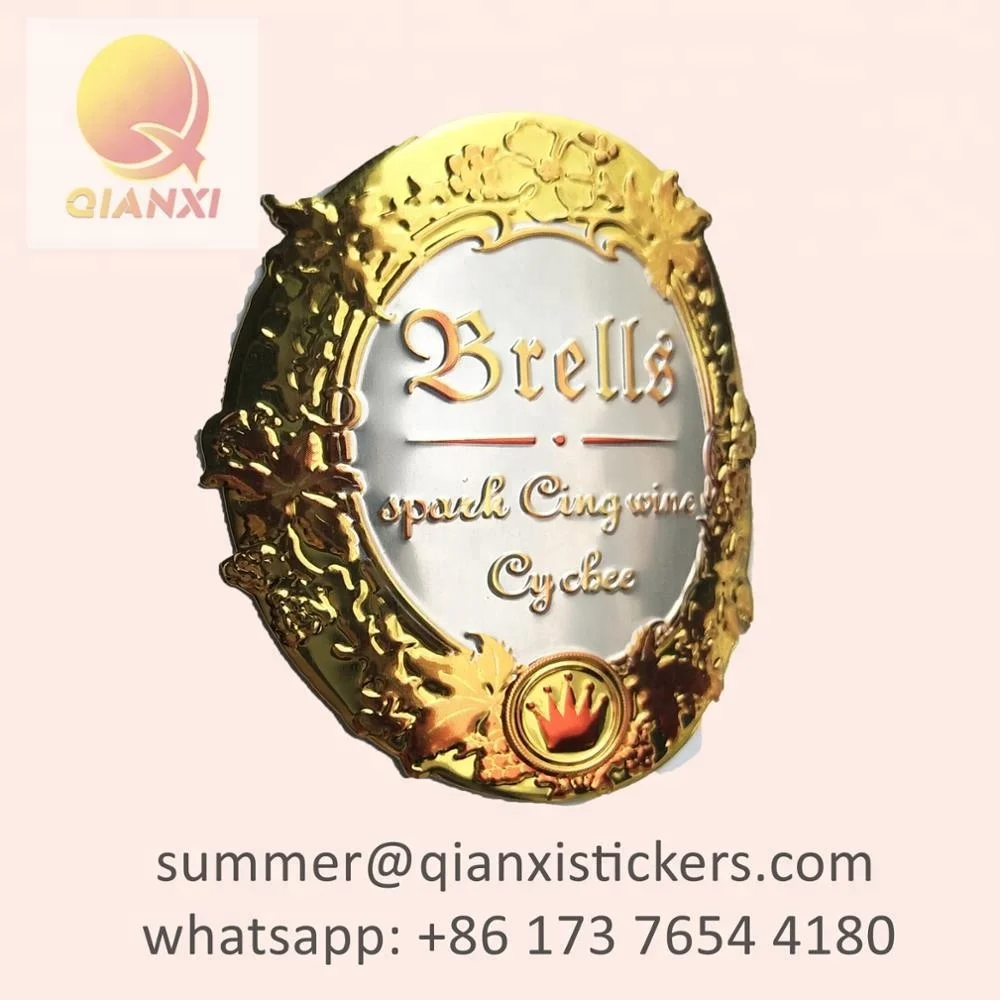 Custom  packaging sticker roll adhesive waterproof logo  sticker printing juice wine labels