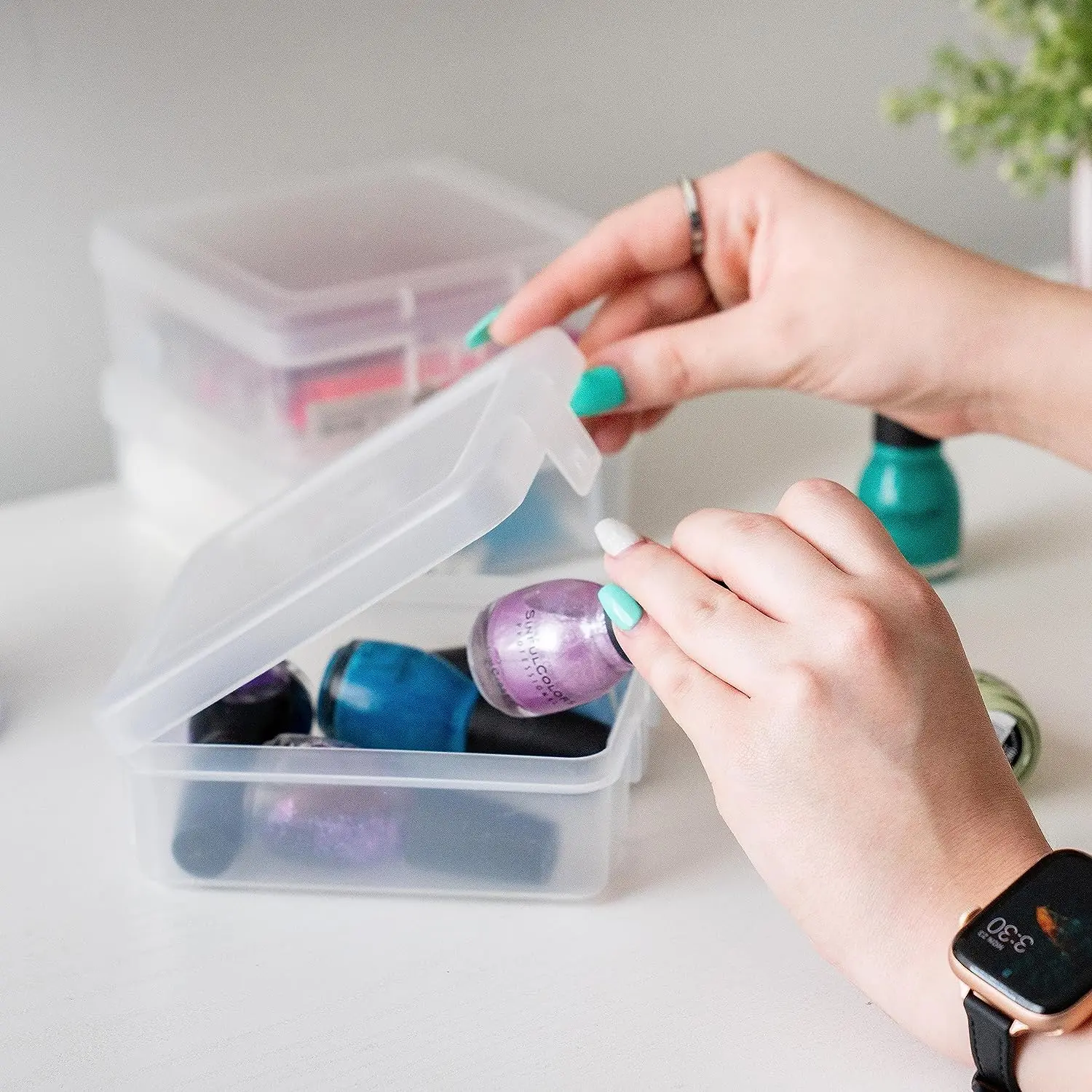 Merryart Clear Lidded Multifunction small plastic containers For Trifles Parts Storage Box Jewelry Display Box Screw Case Beads