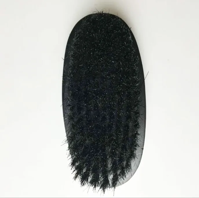 Natural 100% boar bristle 360 wave curve wooden hair shaving beard brush