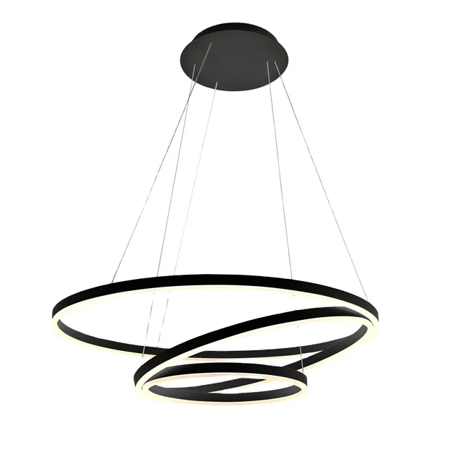 
Simple Modern 3 Rings LED Pendant Light for Living Room Chandelier Lighting 