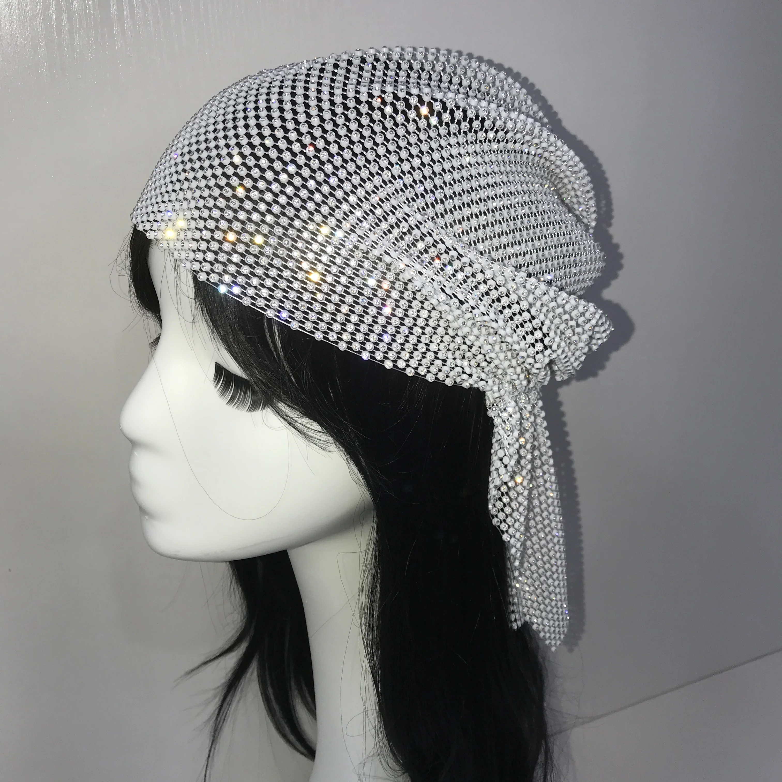 Оптовая продажа бриллиантовая шляпа turbans для женщин пиратская со стразами шикарные шляпы головной платок