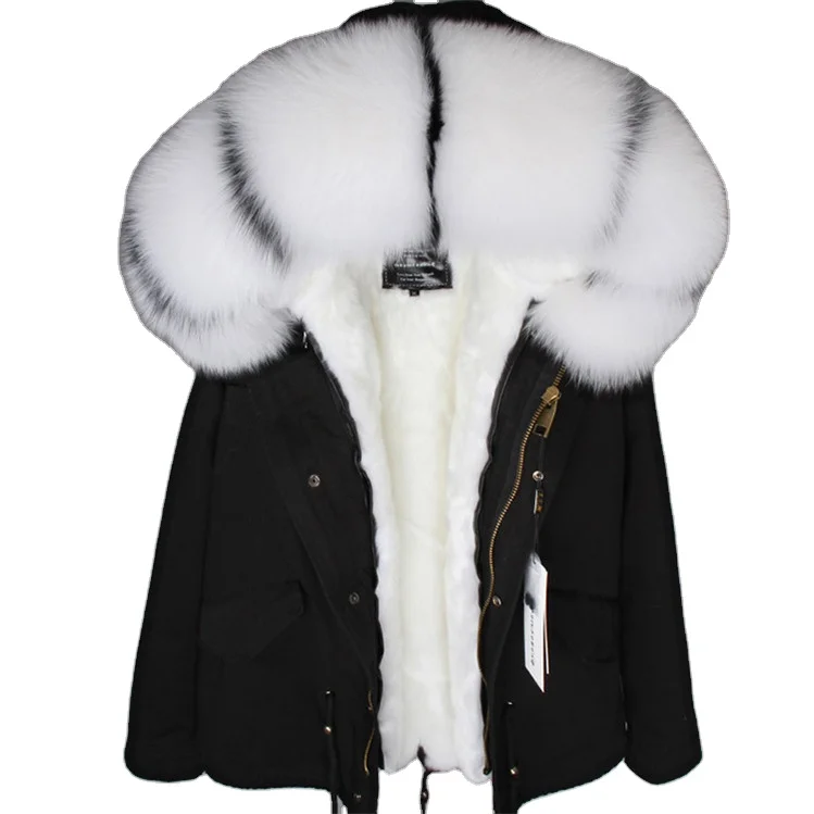 Hot Sale Winter New Fashion Ladies Faux Fur Coat Parka Women Fur Coat Winter Wear Lovely Hood Lining Detachable