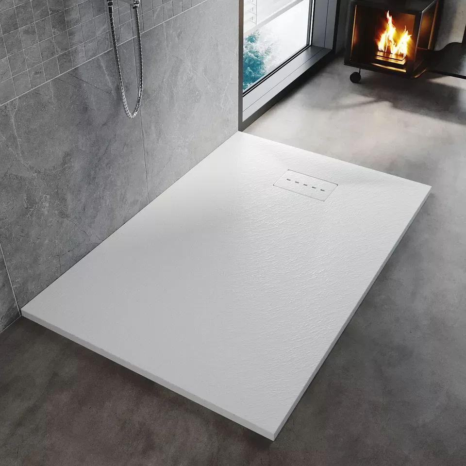 SMC Fiberglass Board Bathroom Base Floor Modern Square Design Removable Waterproof Shower Tray Ceramic Artificial Stone