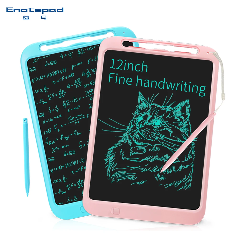 2023  hot sale 12 Inch high writing brightness drawing pad Fine handwriting with silicone frame for memory memo and study
