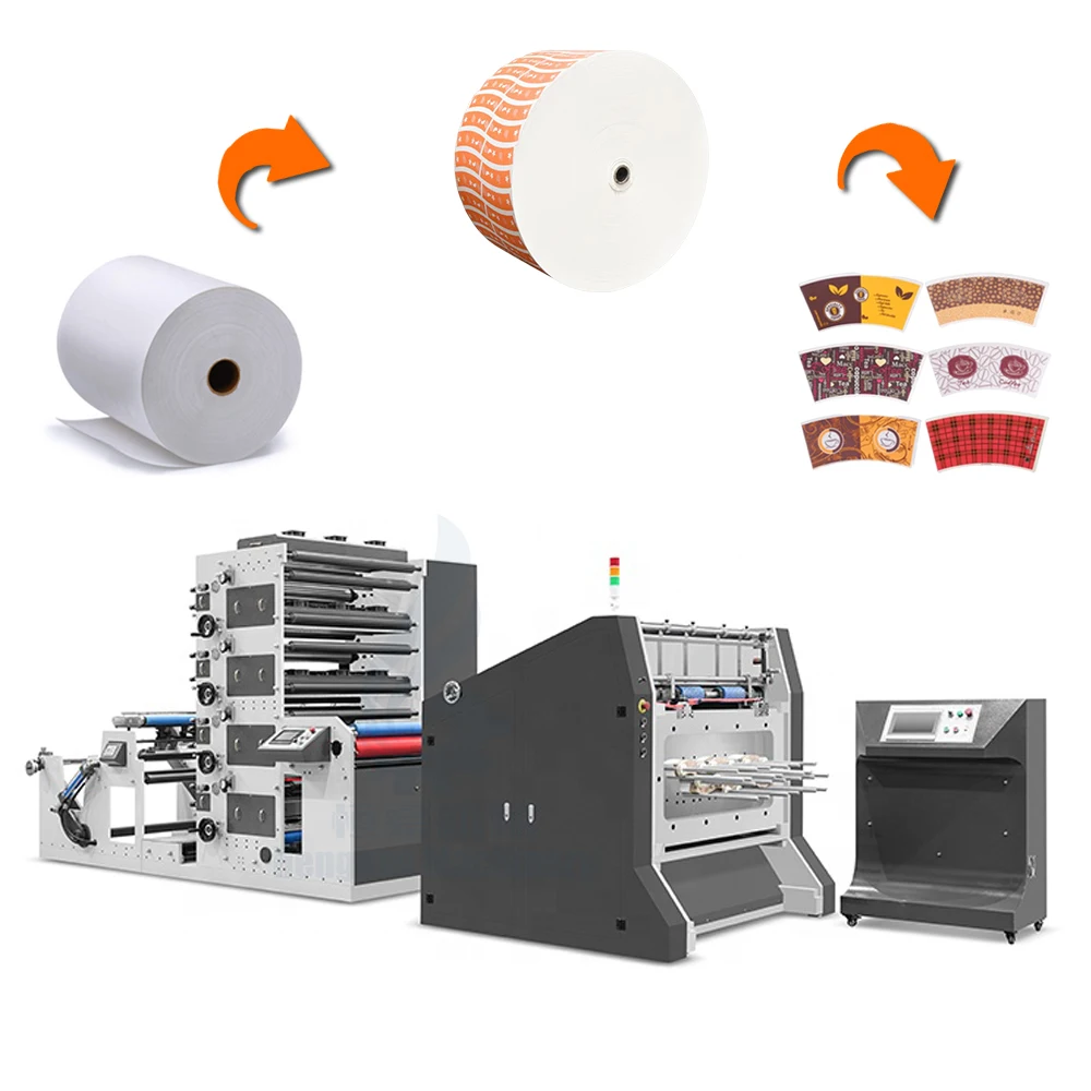 4 Color Paper Cup Printing Conjoined Die-Cutting Machine