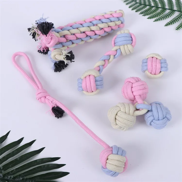 
Wholesale Custom Cotton Durable Rope Dog Chew Set Pet Toy 