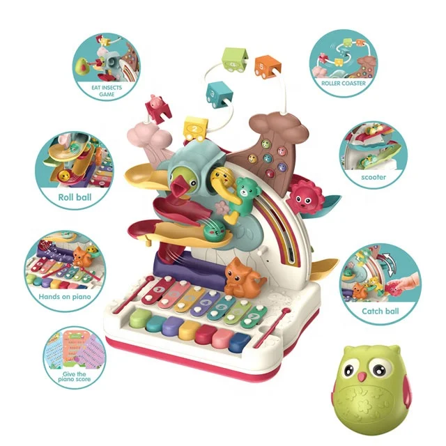 Educational Baby Musical Toys Light Up Baby Toys Piano Keyboard - Plays Songs and Music Pathway Puzzle