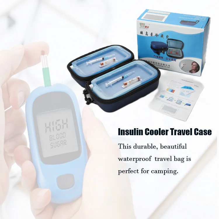 EVA Insulin Cooler Travel Case - Organizer Insulin Case for Diabetes Accessories Keep Supplies Safe and Cold Medicine bag