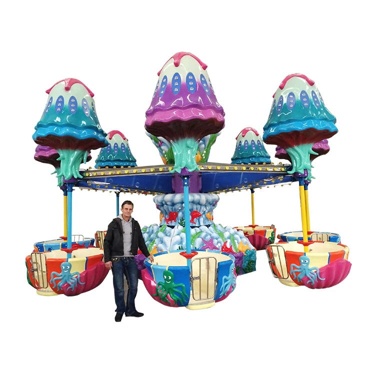 china direct cheap rotatable outdoor carnival ride other amusement park products Happy Jellyfish Rides for sale