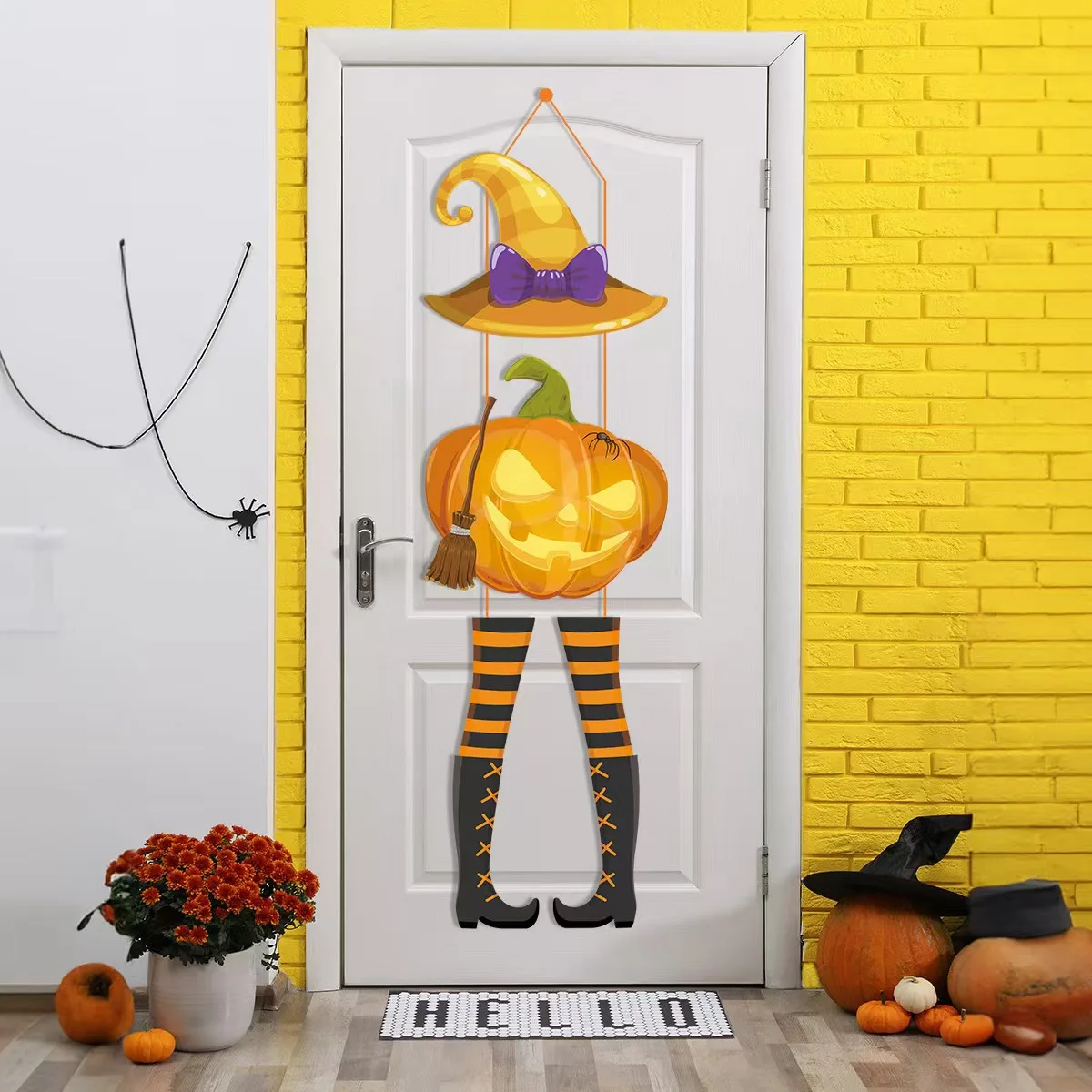 2024 Halloween Party Supplies Paper Halloween Skeleton Door Hanging Decor Halloween Decor Shanghai Party Trading Party