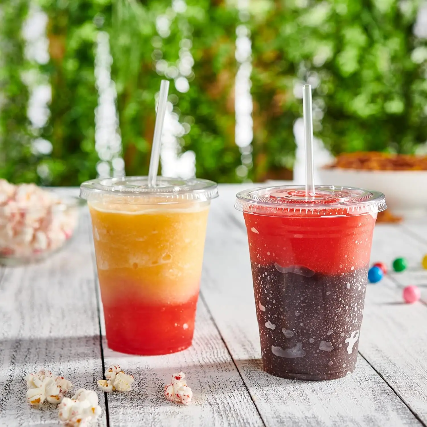 12 14 16 20 24 oz Compostable Plastic round Shape Eco Friendly Pla Custom Logo Disposable Bubble Tea Cups with Lid