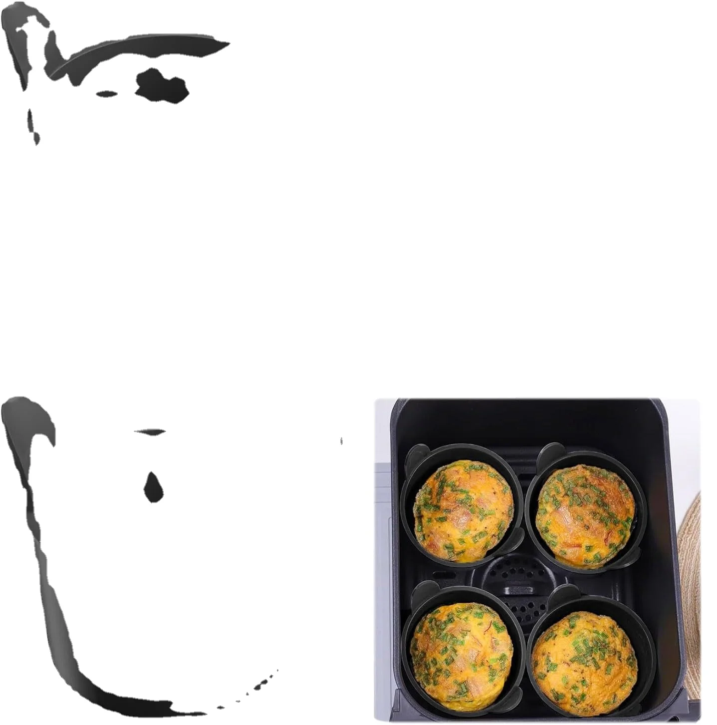 New Reusable Non-stick Food Grade Silicone Egg Cooking Mold Egg Cooker Mould Egg Cup Poacher For Air Fryer