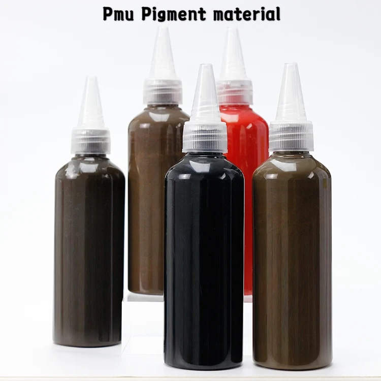 Private Label Organic Permanent Makeup Eyebrow Hair Stroke Lip Ombre Powder Tattoo Ink Semi Pigment