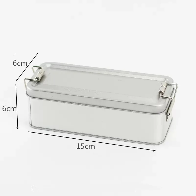 Outdoor Food Container Storage Box Rectangle Lockable Adult Aluminum Metal Box Custom Cakes Coffee Lunch Box