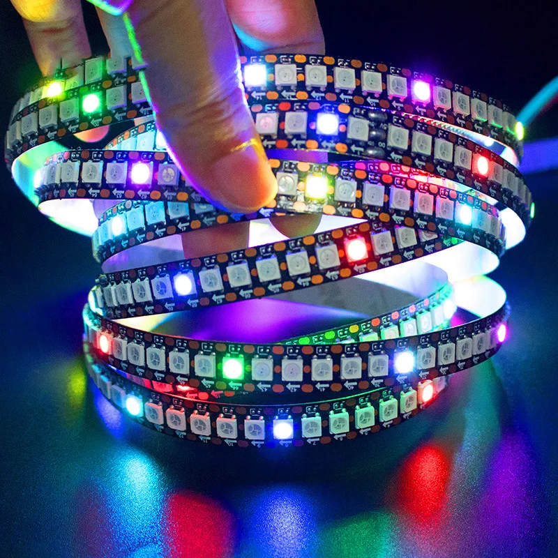 Bluetooth-управление RGB RGBW Пиксельная Светодиодная лента с программируемой адресуемой подсветкой цвет волшебной мечты IP68 5 В/12 В/24 В WS2811 WS2812B