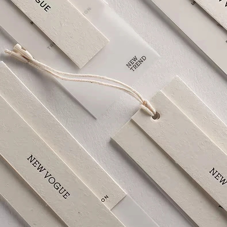 Custom Luxury Clothing Paper Hang tag Recycled Paper Label Swing Hangtags for Clothing Garment with Your Own Brand Design