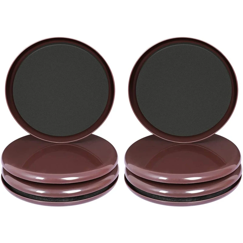 China Best Price Easy moving reusable 5 Inch Round Brown Furniture Mover for Carpet