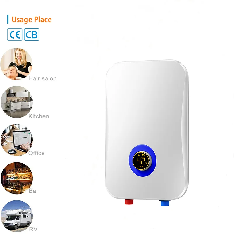 Energy-saving  Hot Selling Mini Bathroom Shower Tankless Water Heater Geyser Instant Electric Water Heater