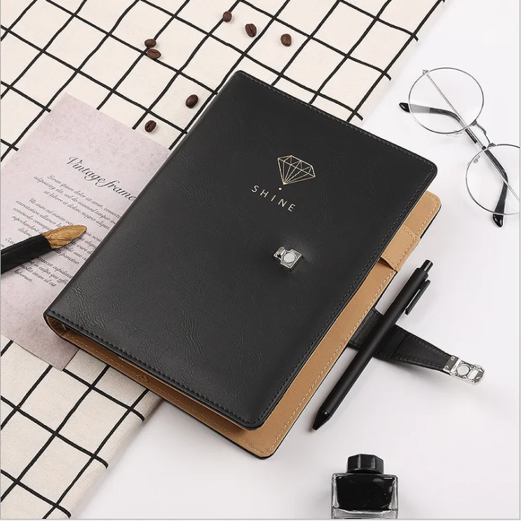 Оригинальный креативный блокнот формата А5 в подарочной коробке, деловой набор из овечьей кожи с магнитной пряжкой, блокнот, офисные канцелярские товары с логотипом на заказ