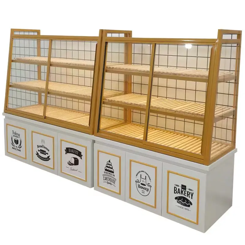 High quality glass cake display showcase shop glass display cabinets