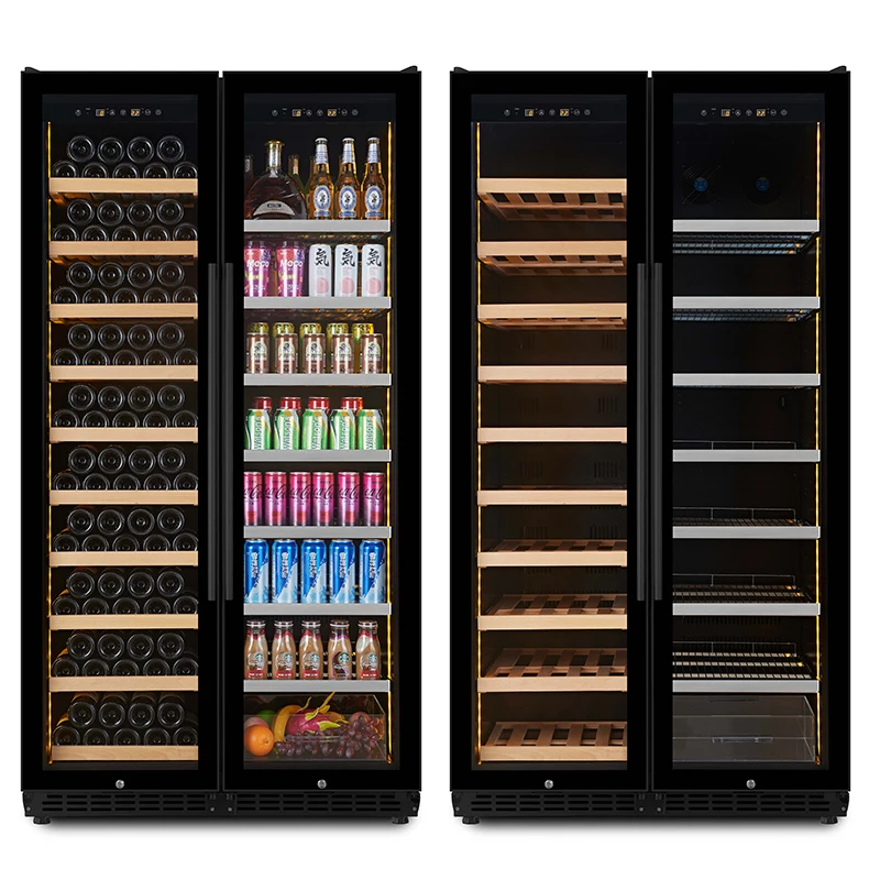 JiuFu corner glass wine cabinet bar living room furniture wine cooler refrigerator built in wine cellar cabinet