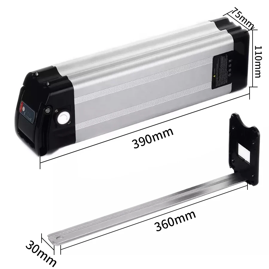 Silver Fish 36v 13ah Lithium Ion E Bike 48v Rechargeable Lifepo4 Ebike Battery Pack
