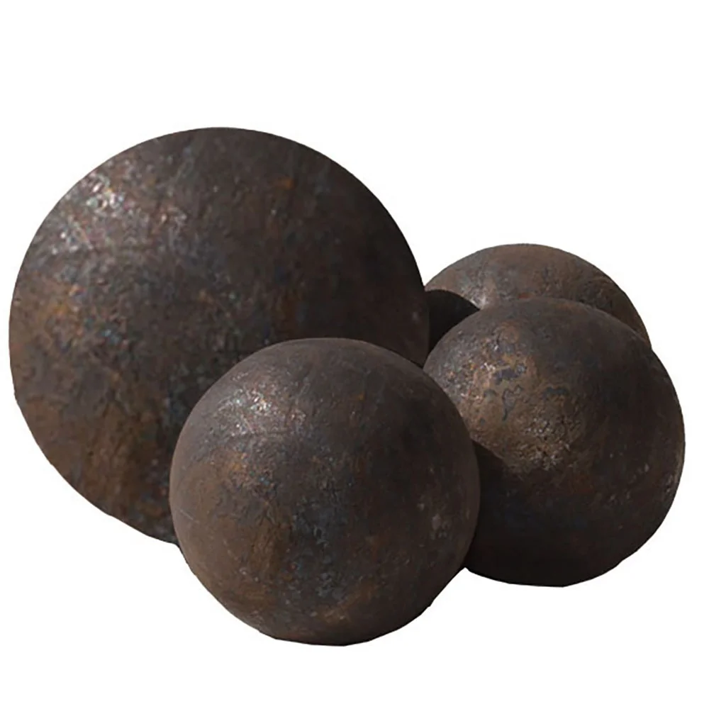 Wholesale 12-160mm 30 40 60 70 80 mm Steel Forged Ball Casting Iron Ore Grinding Media Ball for Ball Mill Machine