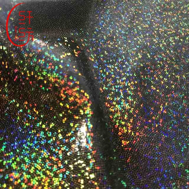 Fashion garment hot stamping shiny rainbow foil fabric foil  printing for girl garment