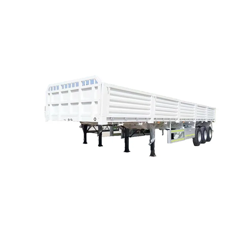 Factory Price Cargo Traile Low Pirce3/4 Axles Cargo Fence Semi Trailer For Sale