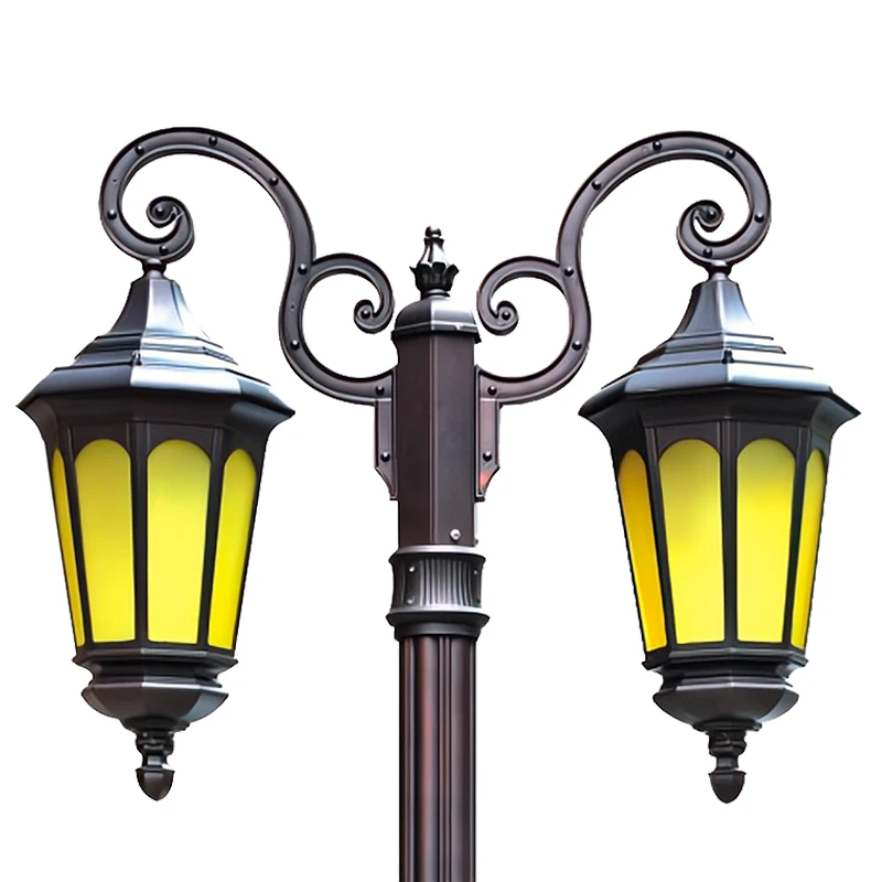 DAWN reasonable price split garden light pole solar out door garden led stand pole light