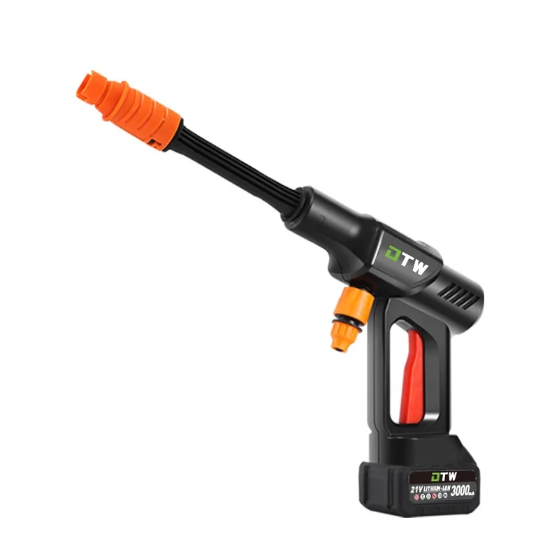 DTWA5-0010 Power Tools Lithium High Pressure Electric Car Washer Gun Rechargeable Portable Car Wash Machine With Foam Generator