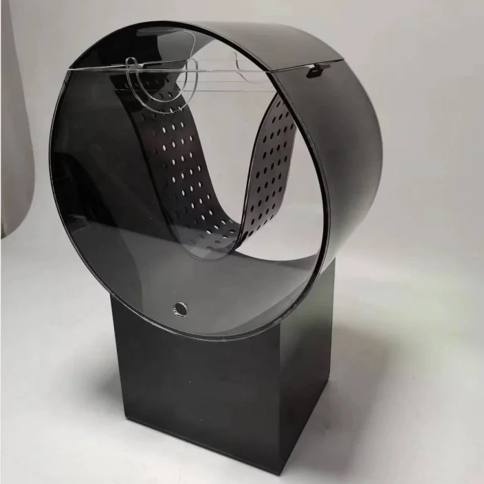 Round Black Plastic Drink Dispenser with Spigot Convenient Tabletop Beverage Dispenser