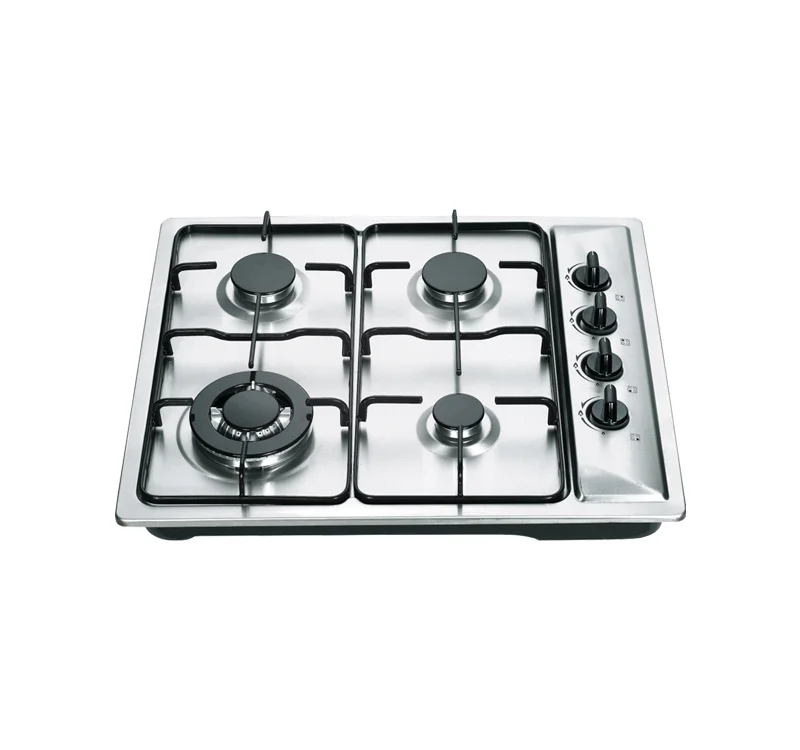 Wholesale new design stainless steel professional factory 4 burners gas hob LPG household heavy cast iron support gas stove